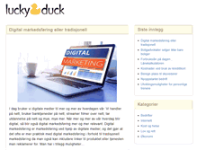 Tablet Screenshot of luckyduck.no